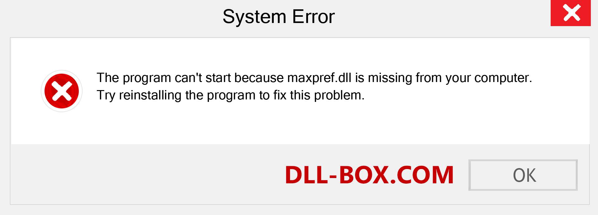  maxpref.dll file is missing?. Download for Windows 7, 8, 10 - Fix  maxpref dll Missing Error on Windows, photos, images
